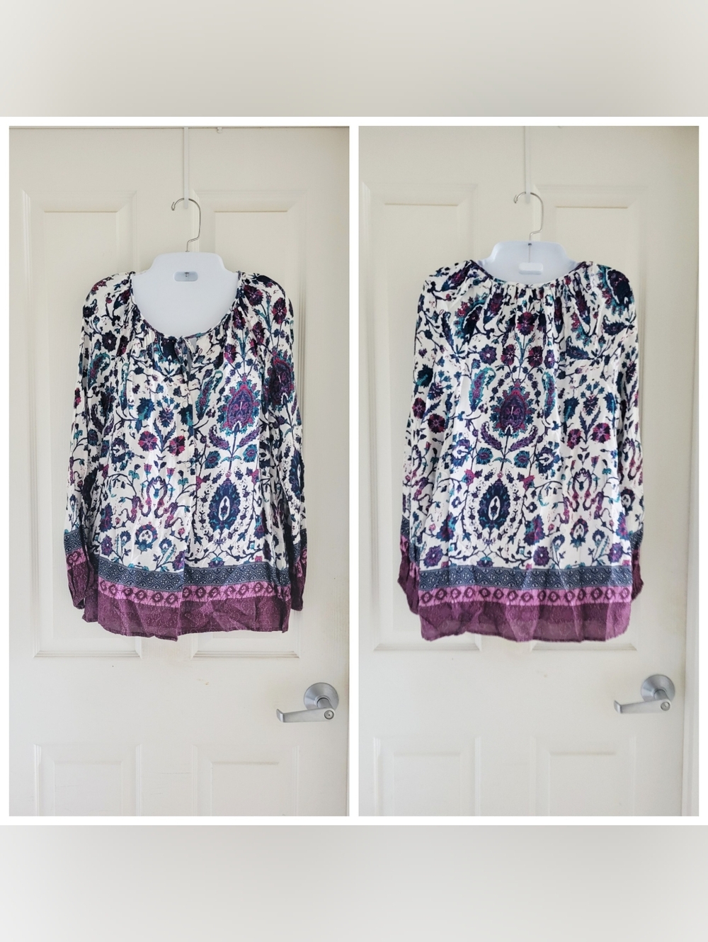 Lucky Brand | Bundle of 5 | Assorted Multicolor Boho Peasant Tops (SIZE S) - Picture 6 of 13